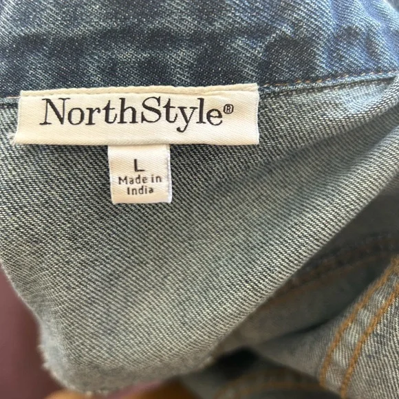 NorthStyle Blue Denim Longline Coat - Picture 5 of 5